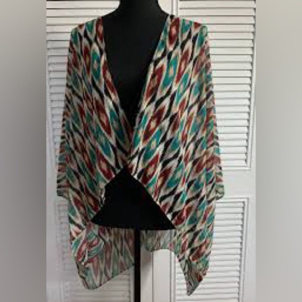 Chiffon open front kimono cardigan